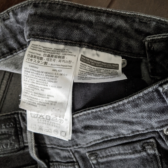 Distressed Grey Levi High Rise Skinny - Picture 4 of 8